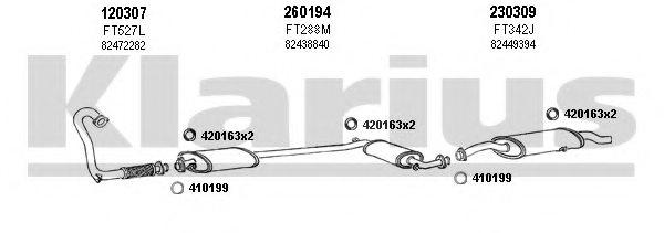 KLARIUS 330374E Exhaust System